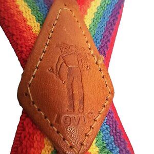 RARE! True Vintage LEVIS Levi's Saddleman logo rainbow suspenders /braces PRIDE